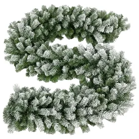 Snow-covered Christmas tree garland 2.7m HQ Ruhhy 26244