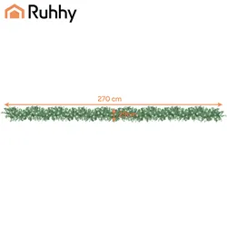 Snow-covered Christmas tree garland 2.7m HQ Ruhhy 26244
