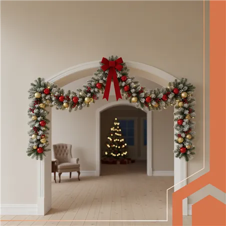 Snow-covered Christmas tree garland 2.7m HQ Ruhhy 26244