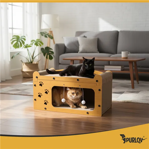 Cat scratching post - two-story house Purlov 27016
