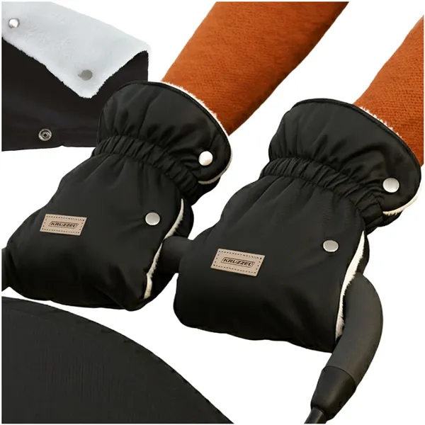 Double stroller muffs - black Kruzzel 25814