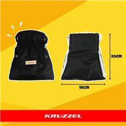 Dvigubos vežimėlio movos - juodos Kruzzel 25814