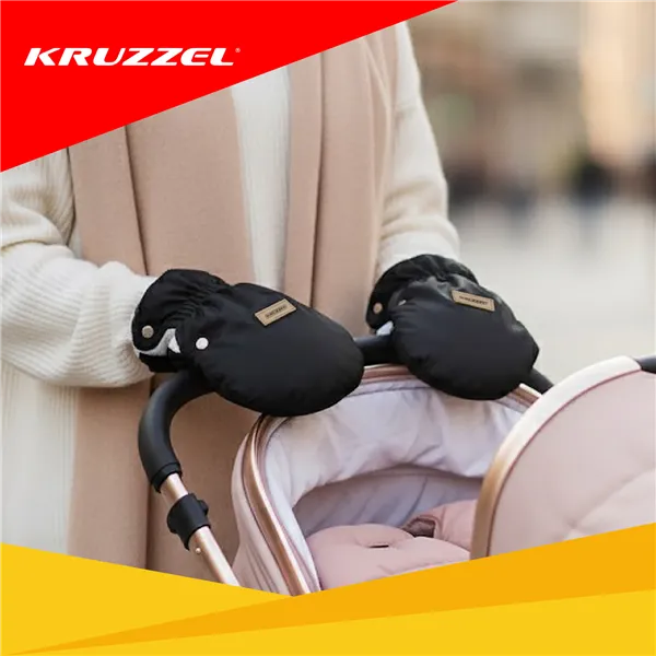 Double stroller muffs - black Kruzzel 25814