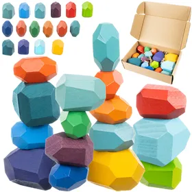 Stones/wooden blocks - 16 pcs Kruzzel 26323