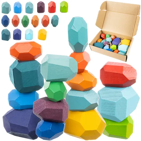 Stones/wooden blocks - 16 pcs Kruzzel 26323