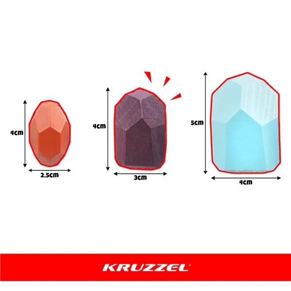 Stones/wooden blocks - 16 pcs Kruzzel 26323