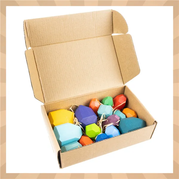 Stones/wooden blocks - 16 pcs Kruzzel 26323