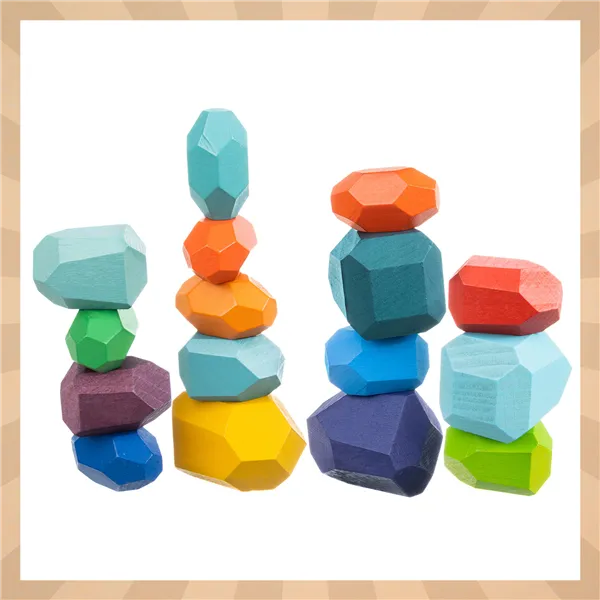 Stones/wooden blocks - 16 pcs Kruzzel 26323