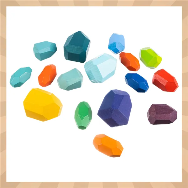 Stones/wooden blocks - 16 pcs Kruzzel 26323