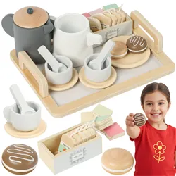 Kruzzel 26543 16-piece wooden tea set