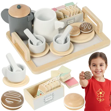 Kruzzel 26543 16-piece wooden tea set
