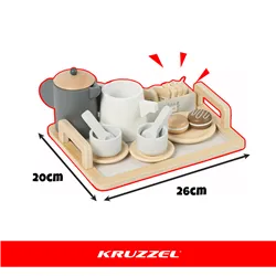 Kruzzel 26543 16-piece wooden tea set