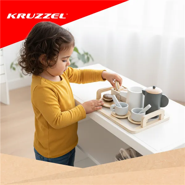 Kruzzel 26543 16-piece wooden tea set
