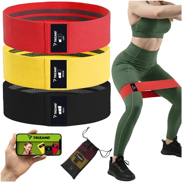 Set of exercise rubber mats - 3 pcs Trizand 25878