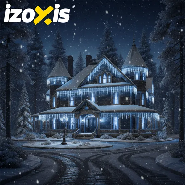Outdoor string lights 500LED 22.5m cool white Izoxis 26705