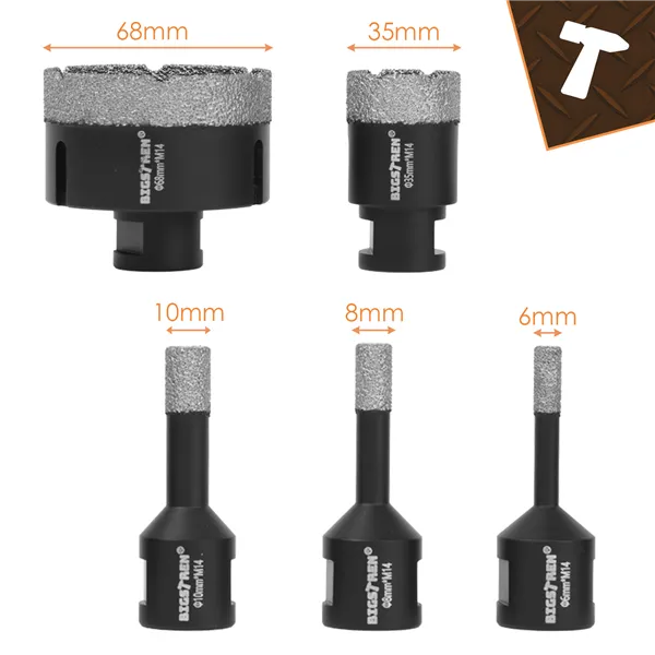 Diamond hole saws - set of 6 Bigstreen 27079