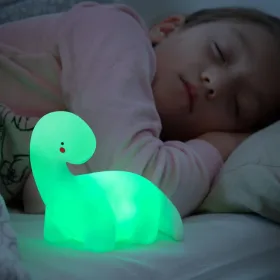 Dinozauro LED daugiaspalvė lempa InnovaGoods Balta Klijai (Naudoti A)