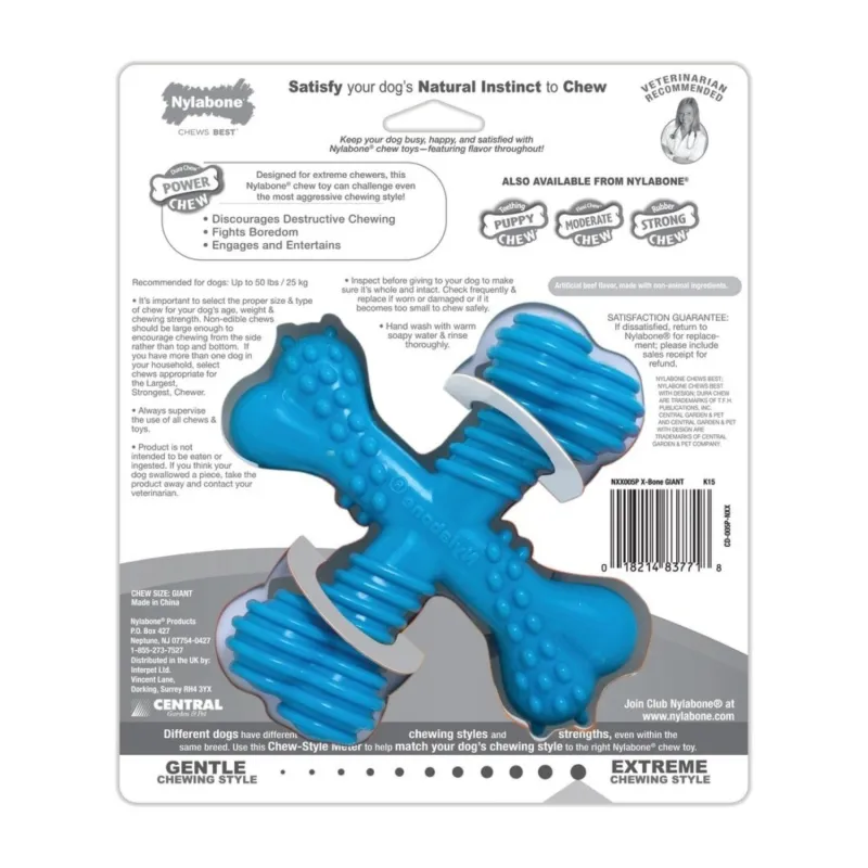 Nylabone L närimismänguasi Power Chew X Bone beef
