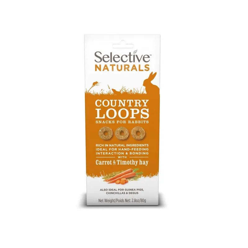 Porgandi ja timutiheinaga – Selective Naturals Country Loops 80g