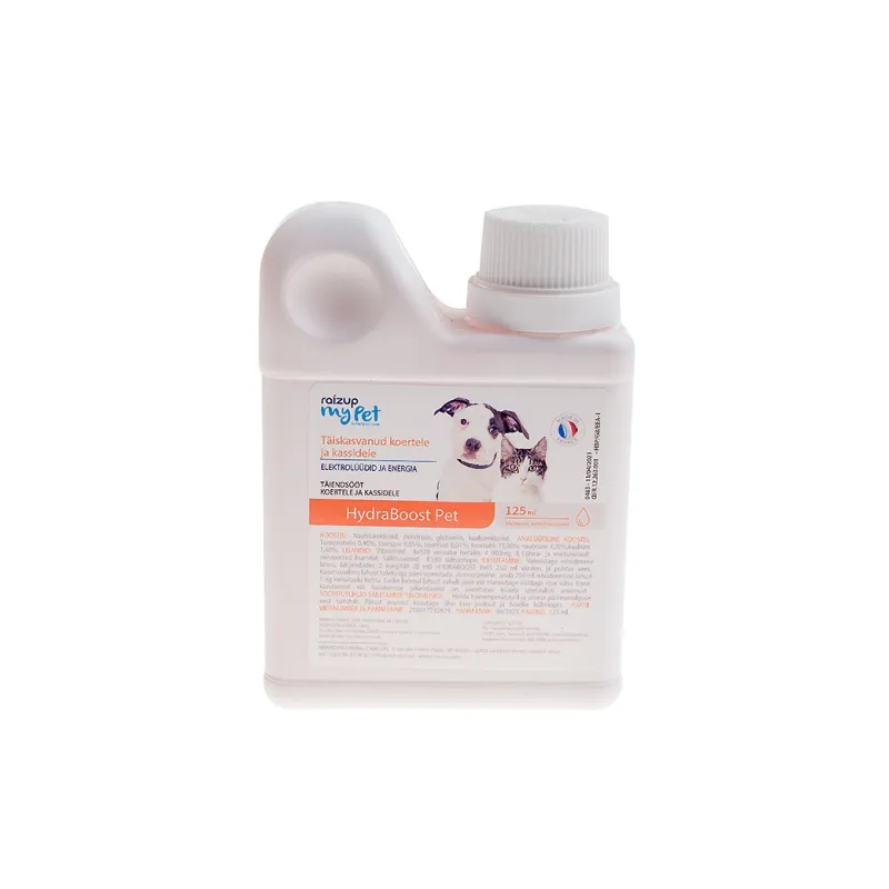 Elektrolüüte sisaldav täiendsööt koertele ja kassidele Hydraboost Pet 125ML