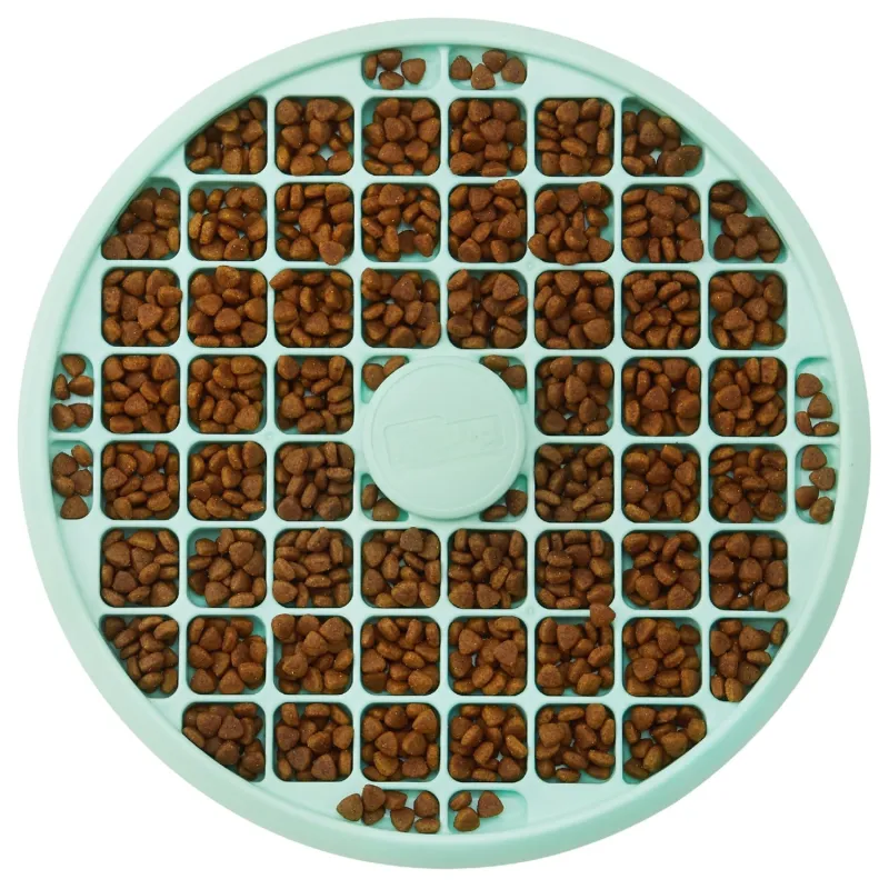 Aeglaselt söömise kauss lühikese koonuga koertele Outward Hound Fun Feeder Slow Tray L münt
