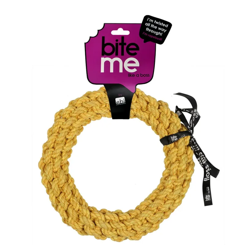 Bite me sikutamiseks punutud rõngas 28cm kollane
