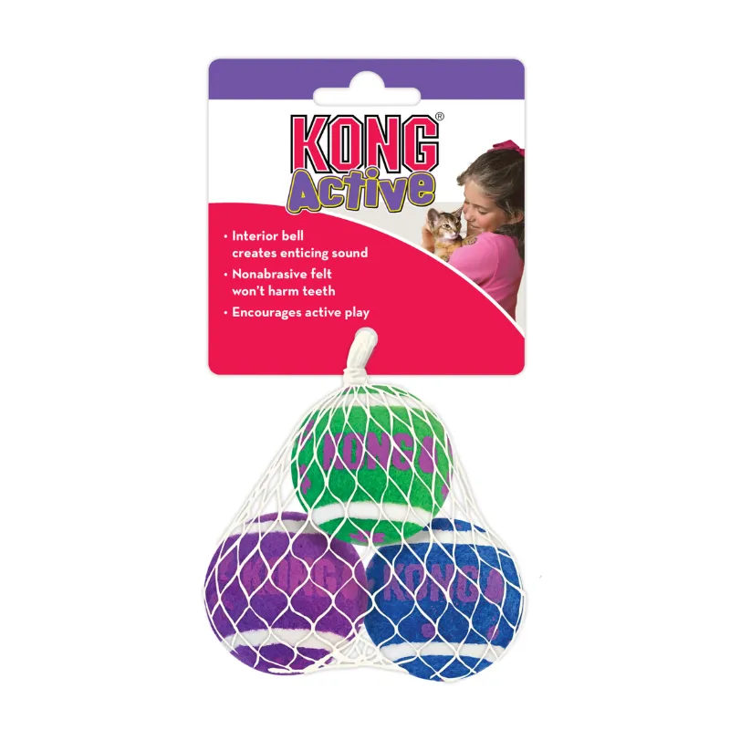 KONG tennisepallide komplet kassidele 3-pk Tennis Balls w/Bells