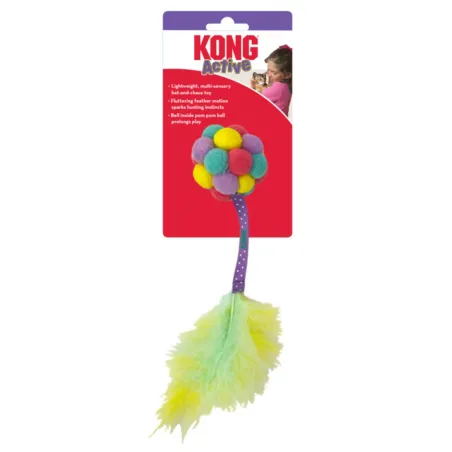 KONG pehme sulgedega pall kassidele Cat Active Bubble Ball