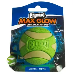 ChuckIt pimendas helendav pall M roheline Max Glow Ultra Squeaker Ball