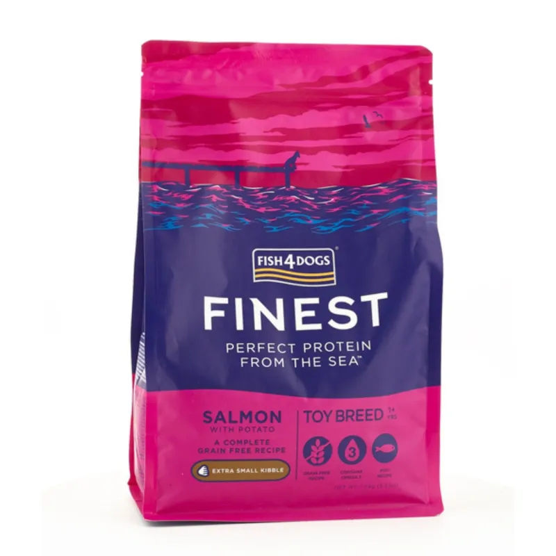 Fish4Dogs extra väike graanul lõhe/kartul koera täissööt finest 1,5KG