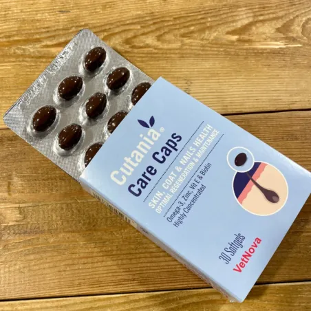 VETNOVA CUTANIA Care Caps SOFTGELS (naha ja karvastiku toetuseks) N75