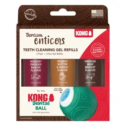 KONG hammaste puhastusgeeli komplekt Enticers TropiClean 3 tk