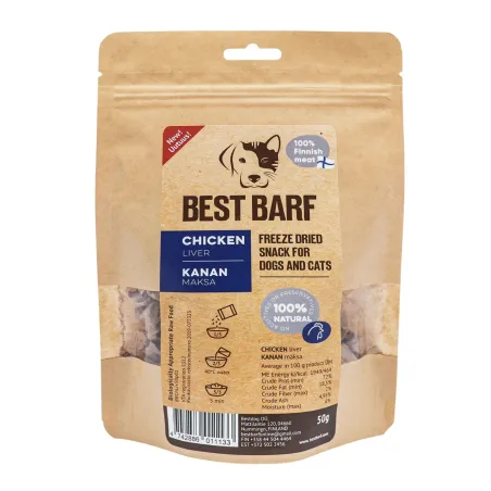 Best Barf külmkuivatatud maius kana maks 100g