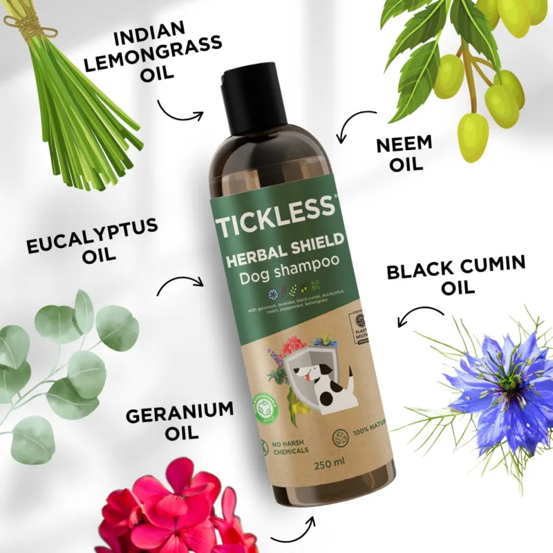 Tickless šampoon putukate vastu Herbal Shield 250ml