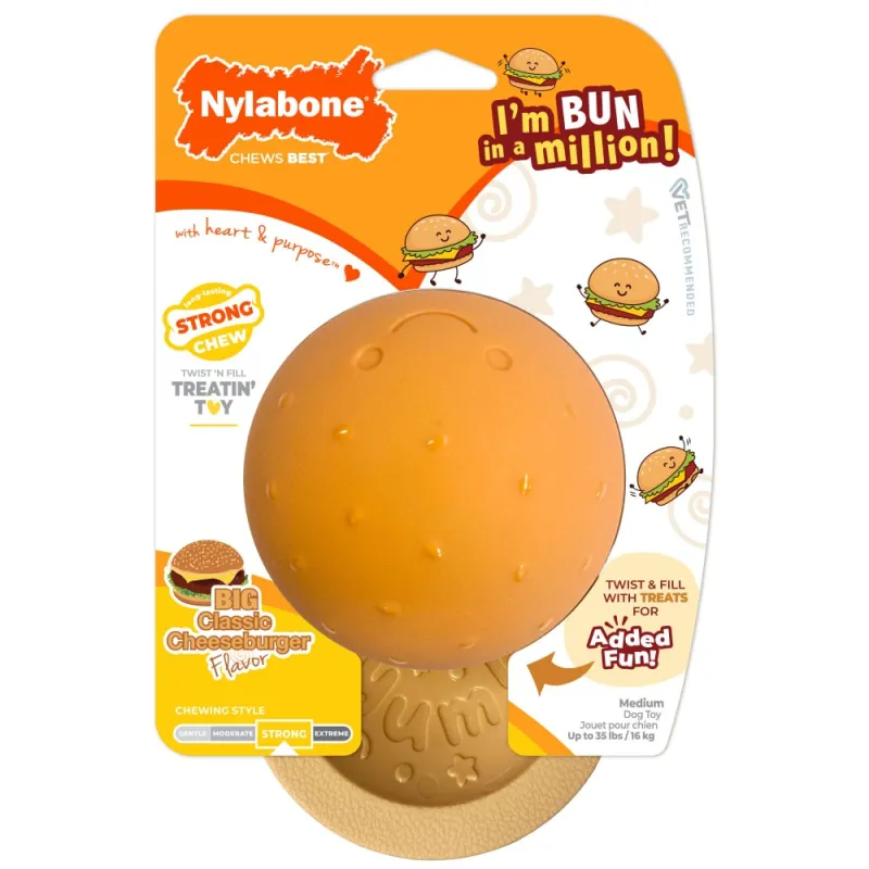 Nylabone närimise mänguasi Strong Chew Cheeseburger Treat Toy M