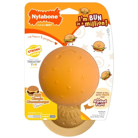 Nylabone närimise mänguasi Strong Chew Cheeseburger Treat Toy M