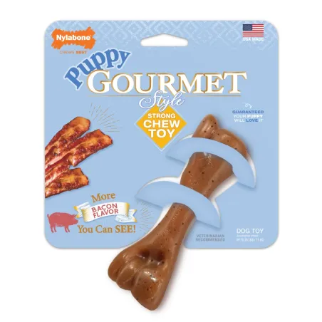 Nylabone närimismänguasi kutsikatele Puppy Gourmet Style Strong Chew Femur Bacon