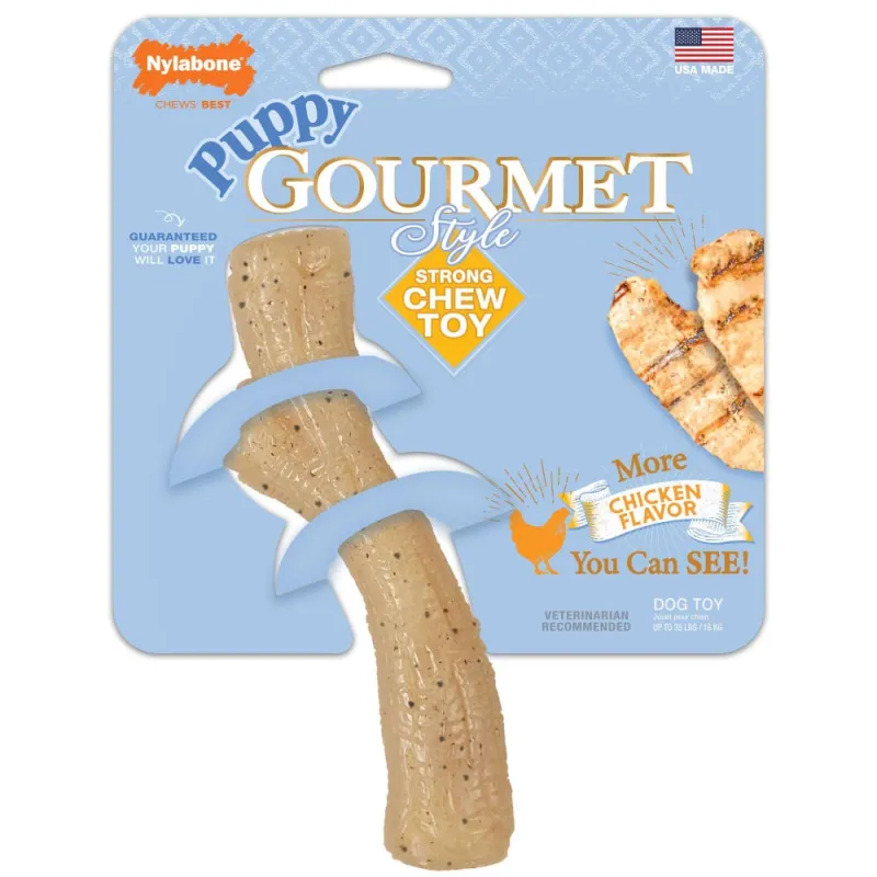 Nylabone närimispulk kutsikatele Puppy Gourmet Style Strong Chew Stick Chicken