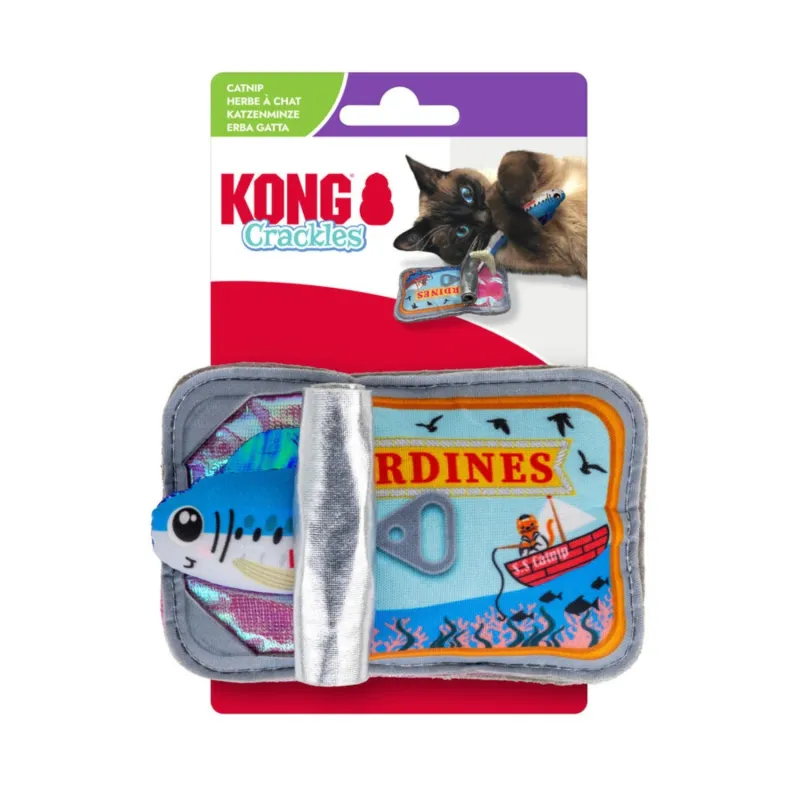 KONG pehme kassi mänguasi Crackles Sardiin