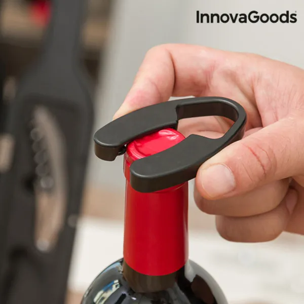 Butelio Formos Rinkinį Vynui InnovaGoods Juoda Metalinis Nerūdijantis plienas (Naudoti B)
