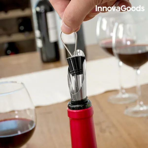 Butelio Formos Rinkinį Vynui InnovaGoods Juoda Metalinis Nerūdijantis plienas (Naudoti B)