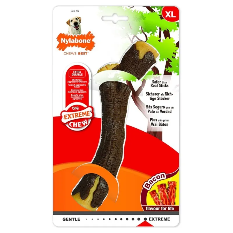 Nylabone eriti tugev koera närimismänguasi Extreme Wooden Stick