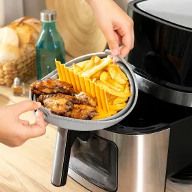 Taittuva Silikonivuoka Airfryeriin Fliynner InnovaGoods Harmaa 1 L (Kunnostetut Tuotteet B)