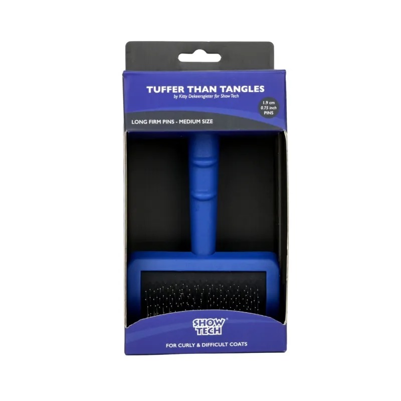 Pehmete või tugevate piidega Show Tech kraas Tuffer Than Tangles Long Medium Slicker Brush