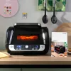 Oro gruzdintuvė su grotelėmis, priedais ir receptų knyga InnovaGoods Fryinn 12-in-1 6000 Juoda Plienas 3400 W 6 L