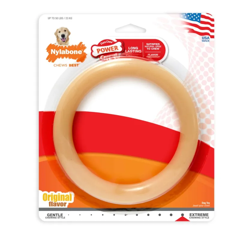 Nylabone Dura Chew Ring Original – vastupidav kanamaitseline närimisrõngas koerale