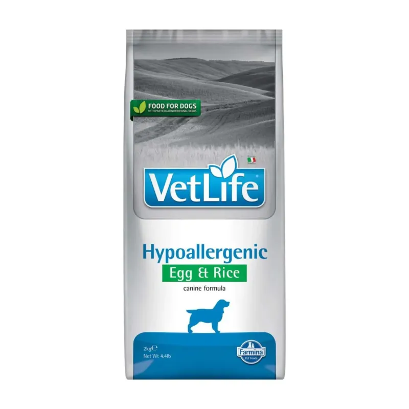Farmina Muna ja Riis hüpoallergeenne täissööt VetLife Canine Hypoallergenic Egg & Rice