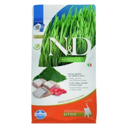 Farmina ND Spirulina Feline Heeringa, spirulina vetika ja goji marjadega toit kassipojale