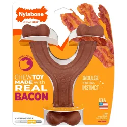 Nylabone närimiskont peekoniga Strong Chew Toy Wishbone Bacon