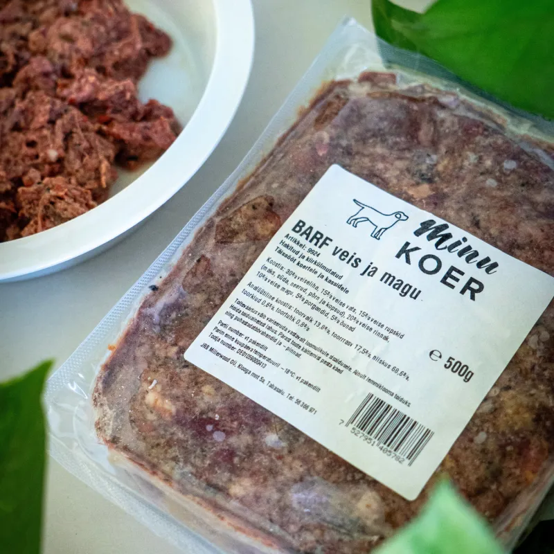 MK BARF veis ja magu menüü 500g